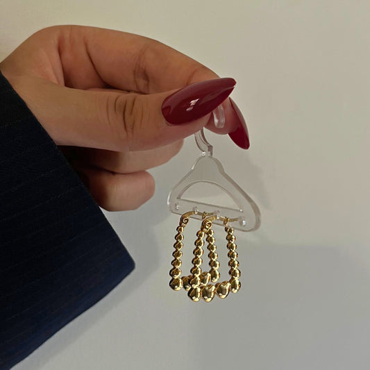 BEADS OF HEART EARRING