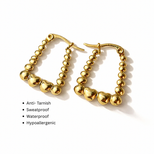 BEADS OF HEART EARRING