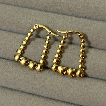 BEADS OF HEART EARRING