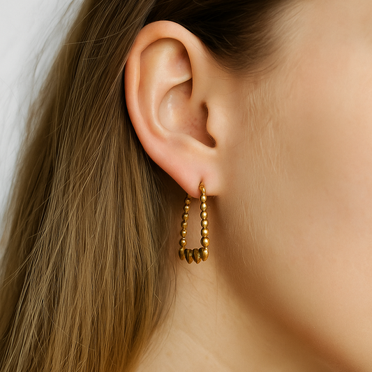 BEADS OF HEART EARRING