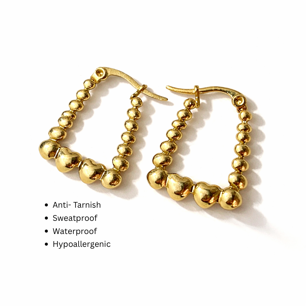 BEADS OF HEART EARRING